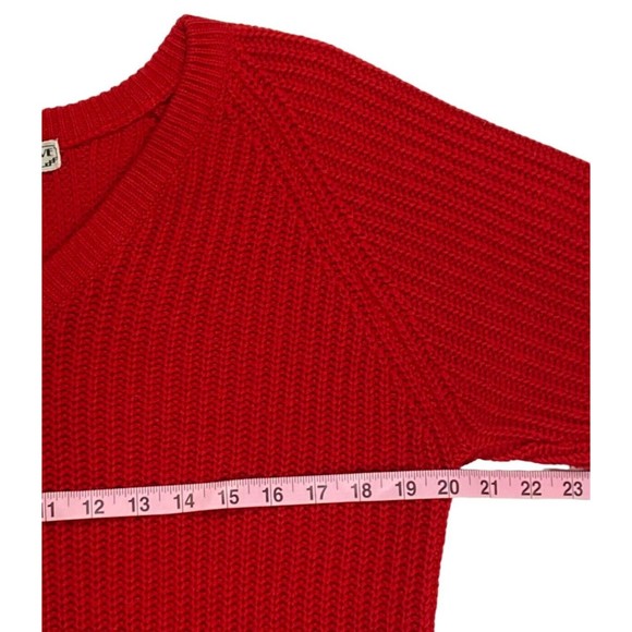 Retrospective Women's Size Small Red Knit Long Sleeve Sweater Vintage - Picture 6 of 6